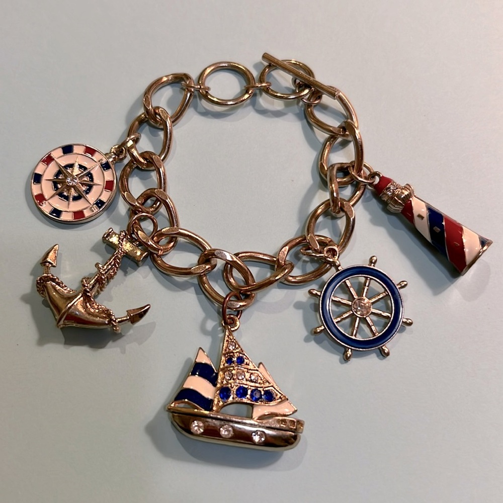 Vintage Nautical Charm Bracelet